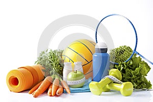 Sport equipment and healthy living concept