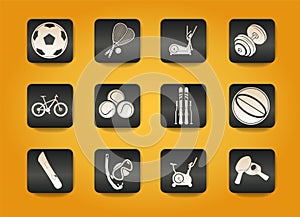 Sport equipment symbols