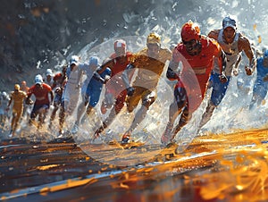 Sport event illustration in 3D style