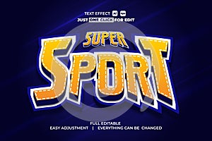 Sport Event Vector Text Effect Editable