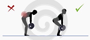 Sport exercise. Physical training Deadlift