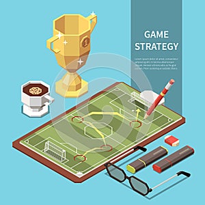 Sport Field Isometric Illustration