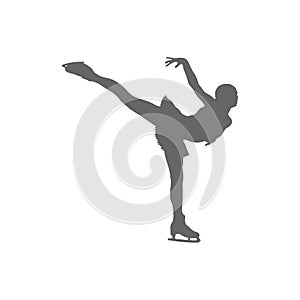 Sport. Figure skating. female figure skater silhouette