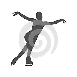 Sport. Figure skating. female figure skater silhouette