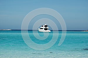 Sport Fishing Boat on Caribbean Sea