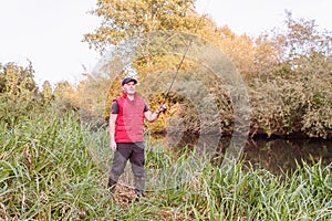 Sport fishing on the river