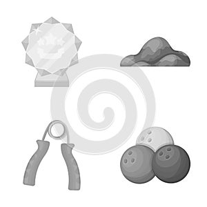 Sport, fitness and other monochrome icon in cartoon style.travel, service icons in set collection.