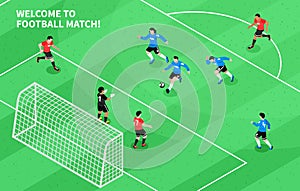 Sport Football Soccer Isometric