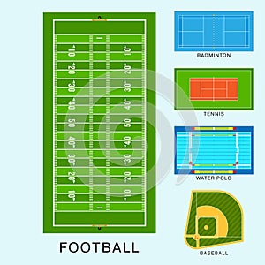 Sport game field vector ground line playground soccer green stadium grass background winner champion illustration
