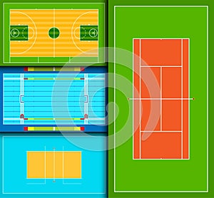 Sport game field vector ground line playground soccer green stadium grass background winner champion illustration