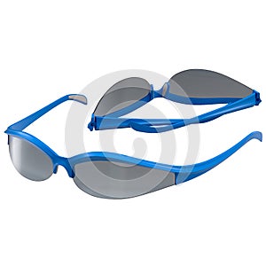 Sport Glasses Isolated on White 3D Illustration