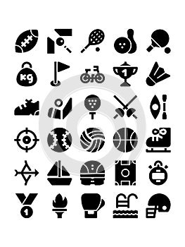 Sport glyph icons