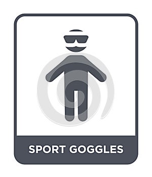 sport goggles icon in trendy design style. sport goggles icon isolated on white background. sport goggles vector icon simple and