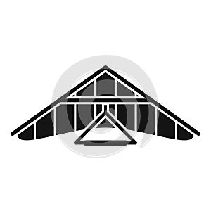 Sport hang glider icon simple vector. Air fly