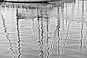 Sport harbour Aguadulce Marina near Roquetas. Abstract water reflection 29
