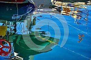 Sport harbour Aguadulce Marina near Roquetas. Abstract water reflection 34