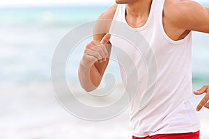 Sport and health body of young man running