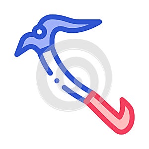 Sport Ice Axe Tool Alpinism Equipment Vector Icon