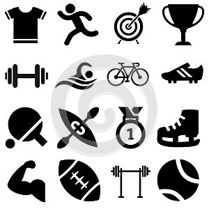 Sport icon vector set. training illustration symbol collection. healthy lifestyle sign.