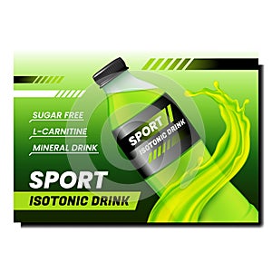 Sport Isotonic Drink Promotional Poster Vector