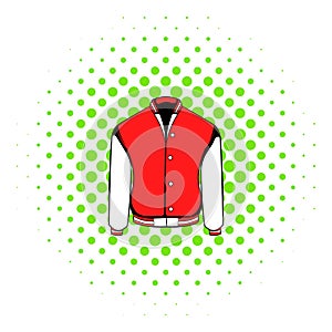 Sport jacket icon, comics style