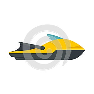 Sport jet ski icon, flat style