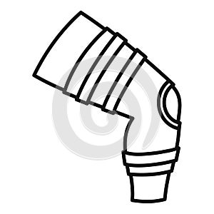 Sport knee bandage icon outline vector. Accident broken