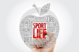 Sport Life apple word cloud