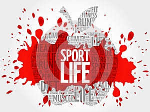 Sport Life apple word cloud