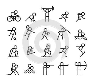 Sport line icons. Modern style