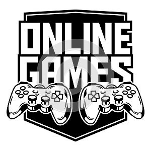 Sport logo of gamepads for play game