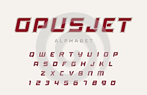 Sport modern alphabet. Dynamic font. Bold italic typeset. Vector illustration