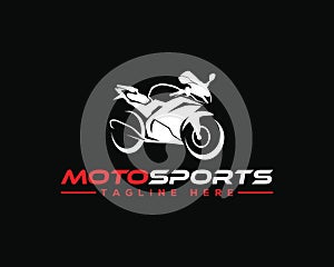 Sport Motorcycle Premium Vector Logo Template.