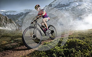 Sport. Mountain Bike cyclist photo