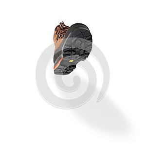 Sport mountain boots isolated on white background