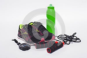 Sport objects equipment isolated healthy active lifestyle