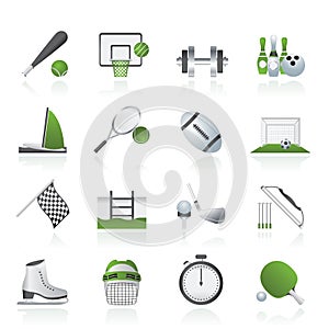 Sport objects icons