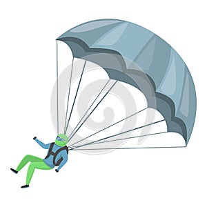 Sport parachuting icon, cartoon style