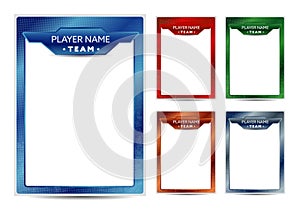 Sport player trading card picture frame border