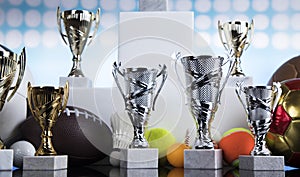 Sport podium, Cups of winners award