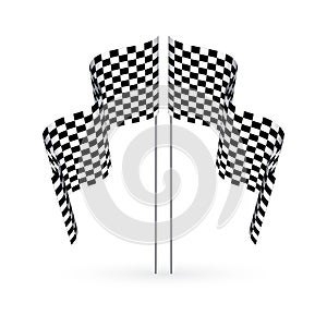 Sport race checkered flags two