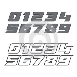 Sport race numbers set