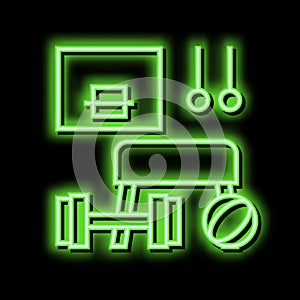 sport school discipline neon glow icon illustration