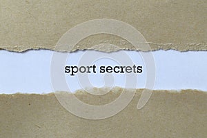 Sport secrets on paper