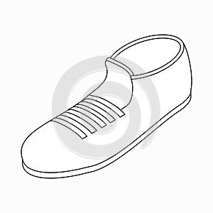 Sport shoe icon, isometric 3d style