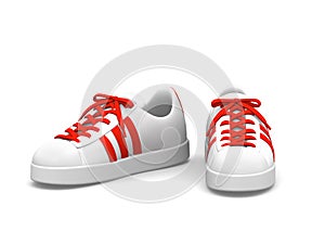 Sport shoes, 3D Illustration.