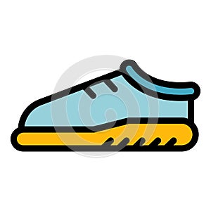 Sport shoes icon color outline vector