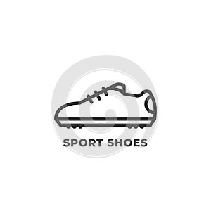 Sport Shoes icon running and fitness. Soccer shoe