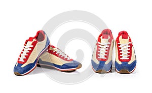 Sport shoes isolated on white background with clipping path.