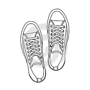 Sport shoes sneakers , vector illustration